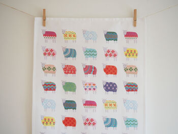 Sheep Pattern Tea Towel, 3 of 3