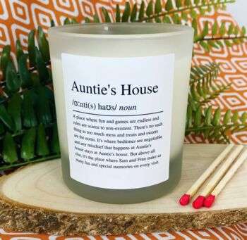 Personalised Aunties House Definition Candle, 4 of 11