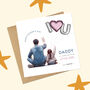 Daddy's Little Girl Pink Heart Balloon Father's Day Card, thumbnail 4 of 5