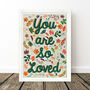 You Are So Loved Green Woodland Nursery Art Print, thumbnail 6 of 9