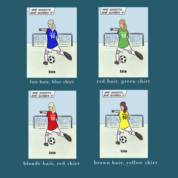 Personalised Football Print For Girls, 2 of 2