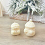 Two Cute Snowman Christmas Candles And Festive Decor, thumbnail 5 of 11