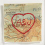 Personalised Embroidered Heart Map Picture, thumbnail 5 of 6