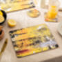 Yellow Pattern Rectangle Placemat 'Nomad Texture', thumbnail 2 of 2