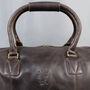 'Watkins' Men's Leather Travel Bag In Chestnut, thumbnail 5 of 12