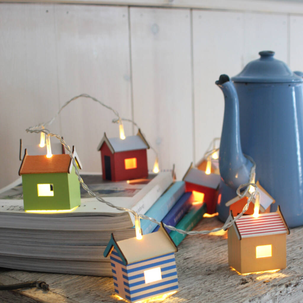 beach hut string lights