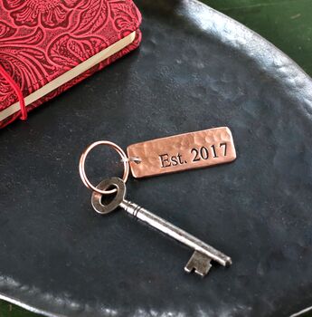 7th Anniversary Solid Copper Keyring, 6 of 11