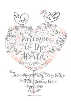 Personalised Twins New Babies Gift Print, 3 of 3