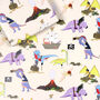 Pirate Dinosaur Wrapping Paper, thumbnail 1 of 3
