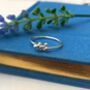 Sterling Silver Small Lavender Flower Ring, thumbnail 6 of 8
