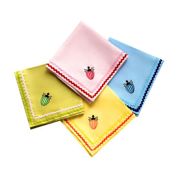 Love Bug Embroidered Napkins | Set Of Four, 4 of 6