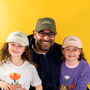 Personalised 'Team' Adult And Child Cap Set, thumbnail 1 of 4