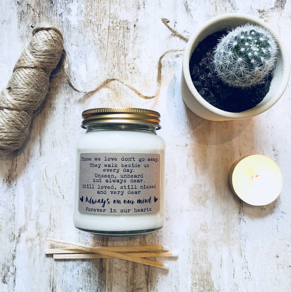 personalisable 'those we love…' scented soy candle by lollyrocket ...