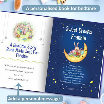 Personalised Goodnight Sweet Dreams Bedtime Story Book, 3 of 12