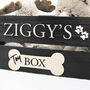 Large Black Dog Toy Storage Box With Raised Design, thumbnail 5 of 8