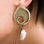 Baroque Pearl Mismatched Abstract Earrings, thumbnail 1 of 4