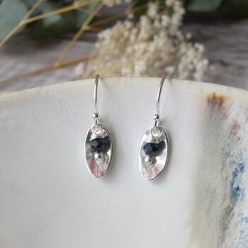 Sapphire Petal Earrings, 2 of 5