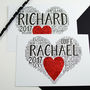 Personalised Christmas Heart Glitter Card, thumbnail 5 of 6
