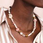 Semi Precious Coastal Beaded Necklace In Gold Plating, thumbnail 1 of 4