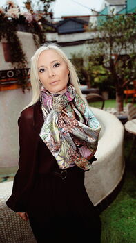 Limited Edition Mozambique Tropical Animals And Art Nouveau Leaves 100% Silk Satin Scarf, 3 of 7