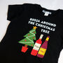 Ladies Wine Christmas T Shirt, thumbnail 2 of 5