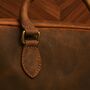 Personalized Leather Messenger Bag: 16 Inch Laptop Briefcase, Brass Hardware, thumbnail 4 of 11