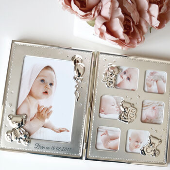 Personalised Two Tone Teddy Photo Frame, 2 of 2