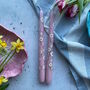 Pink Hand Painted Wild Poppy Floral Candles, thumbnail 1 of 4