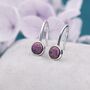 Sterling Silver Purple Opal Drop Earrings, thumbnail 1 of 12