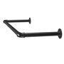 Set Of Two Black Wall Mounted Hanging Clothes Rails Bar, thumbnail 7 of 10