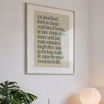 Enjoy The Small Moments In Life Print, 7 of 7