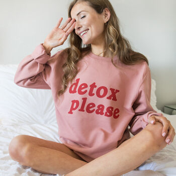 Detox Please Women's Slogan Sweatshirt, 2 of 3