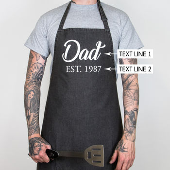 Personalised Father's Day Denim Apron, 3 of 4
