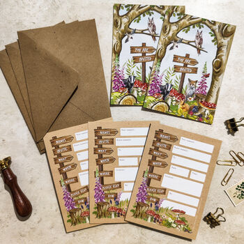 Woodland Ready To Write Invitations, 4 of 7