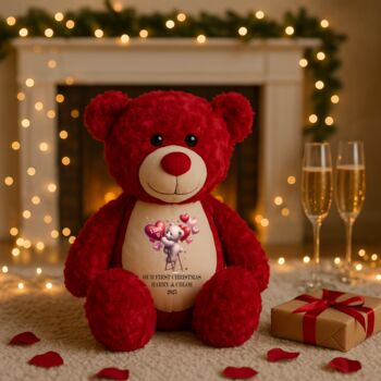 Personalised I Love U Large Red Teddy Bear, 7 of 7