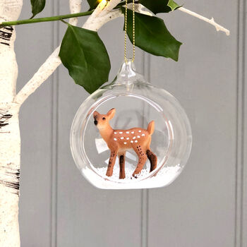 Christmas Glass Deer Bauble, 4 of 4