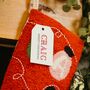 Christmas Stocking Fa La La Christmas Lights Punch Needle, thumbnail 2 of 6