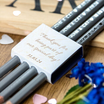 Personalised Wedding Pencil Sleeves, 2 of 12