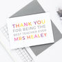 Personalised 'Thank You' Teacher Card, thumbnail 3 of 4