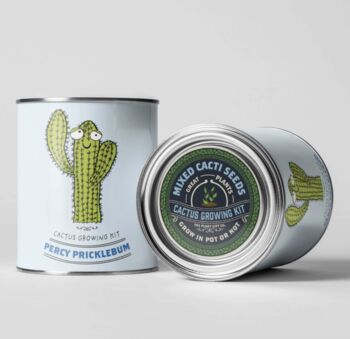Personalised Percy Pricklebum. Grow Your Own Cacti Kit, 4 of 6