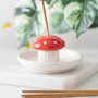 Ceramic Mushroom Incense Stick Holder, thumbnail 3 of 4