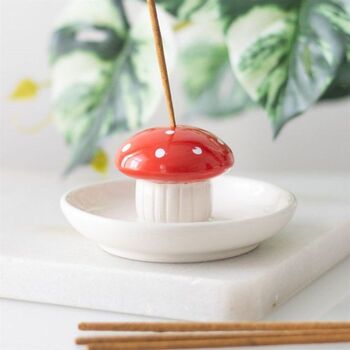 Ceramic Mushroom Incense Stick Holder, 3 of 4