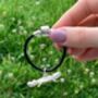 Personalised Bearded Dragon Sterling Silver Key Ring, thumbnail 1 of 6