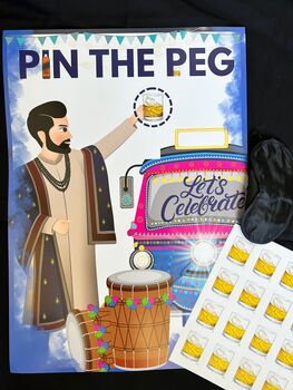 Pin The Peg Desi Party Game, 6 of 7
