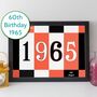 60th Birthday Print Or Card Personalised Gift 1965, thumbnail 1 of 12