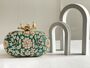 Roselyn Green Embroidered Clutch Bag, thumbnail 1 of 6