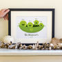 Peas In A Pod Family Print Personalised, thumbnail 4 of 6