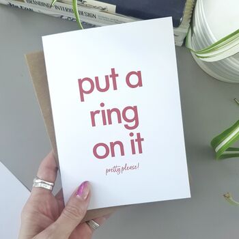 Put A Ring On It | Proposal Valentine's Day Card, 2 of 2
