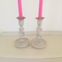 Pair Of Antique Hand Painted Candlesticks ~ Eleven, thumbnail 4 of 4