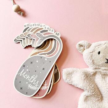 Personalised Whale Tail Baby Clothes Hanger Divider Set, 4 of 8